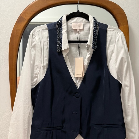 Cinq a Sept Embellished 2 Piece Top 🔹 - Picture 4 of 8